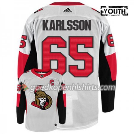 Ottawa Senators ERIK KARLSSON 65 Adidas Wit Authentic Shirt - Kinderen